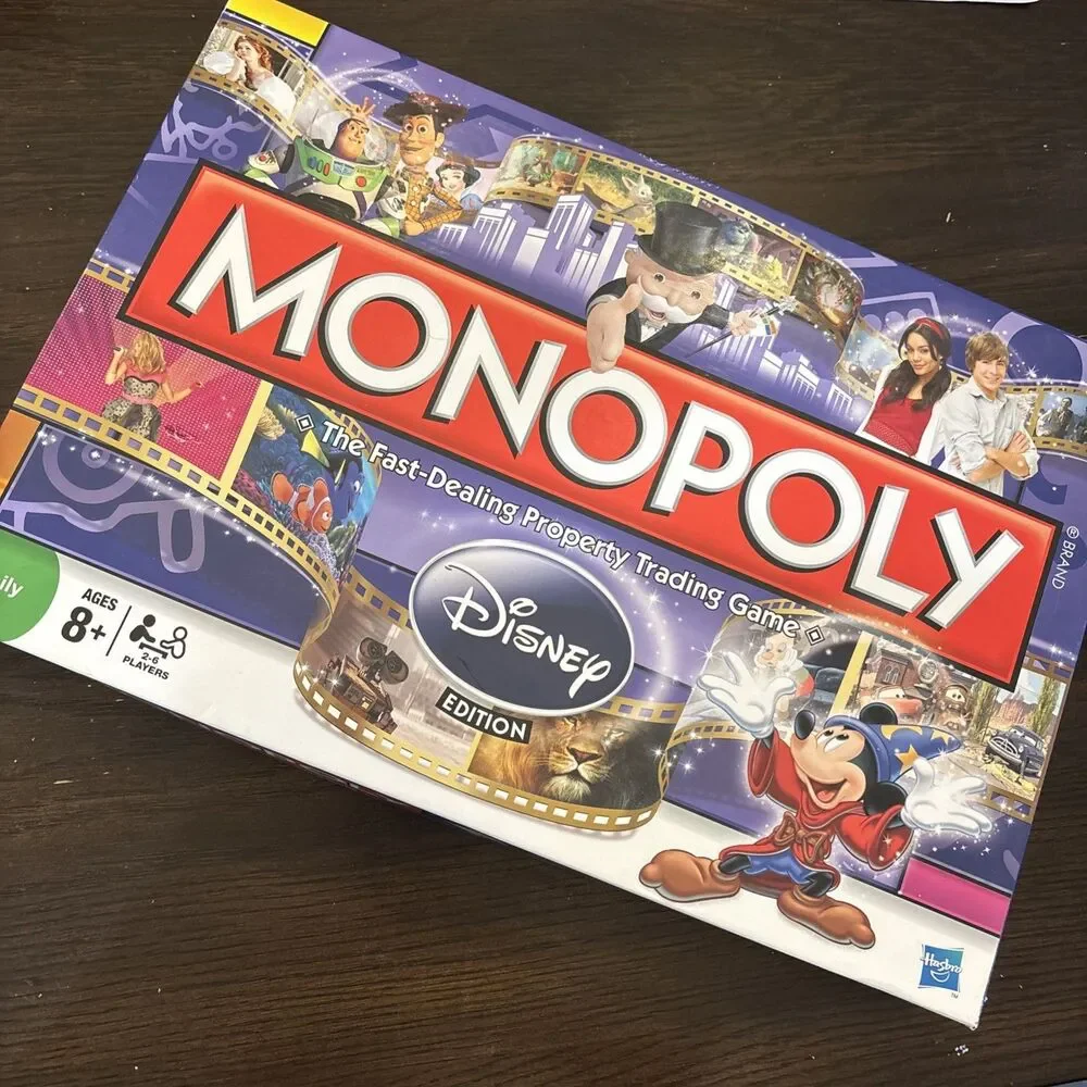 Monopoly Disney Edition COMPLETE Parker Brothers 2009 Classic Golden Tinker Bell